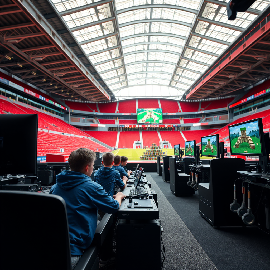 Young Minecraft builders showcase talent at Principality Stadium